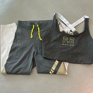 P.E Nation Set XS Crop Leggings size S Sports Bra